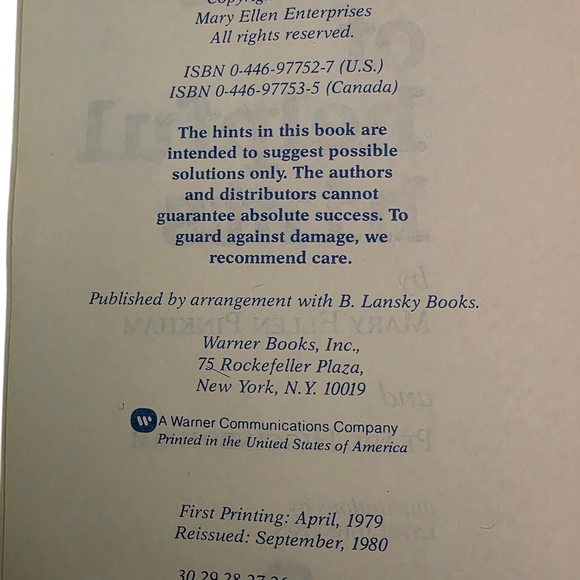 Warner Books Household Tips Guide - Picture 3 of 3